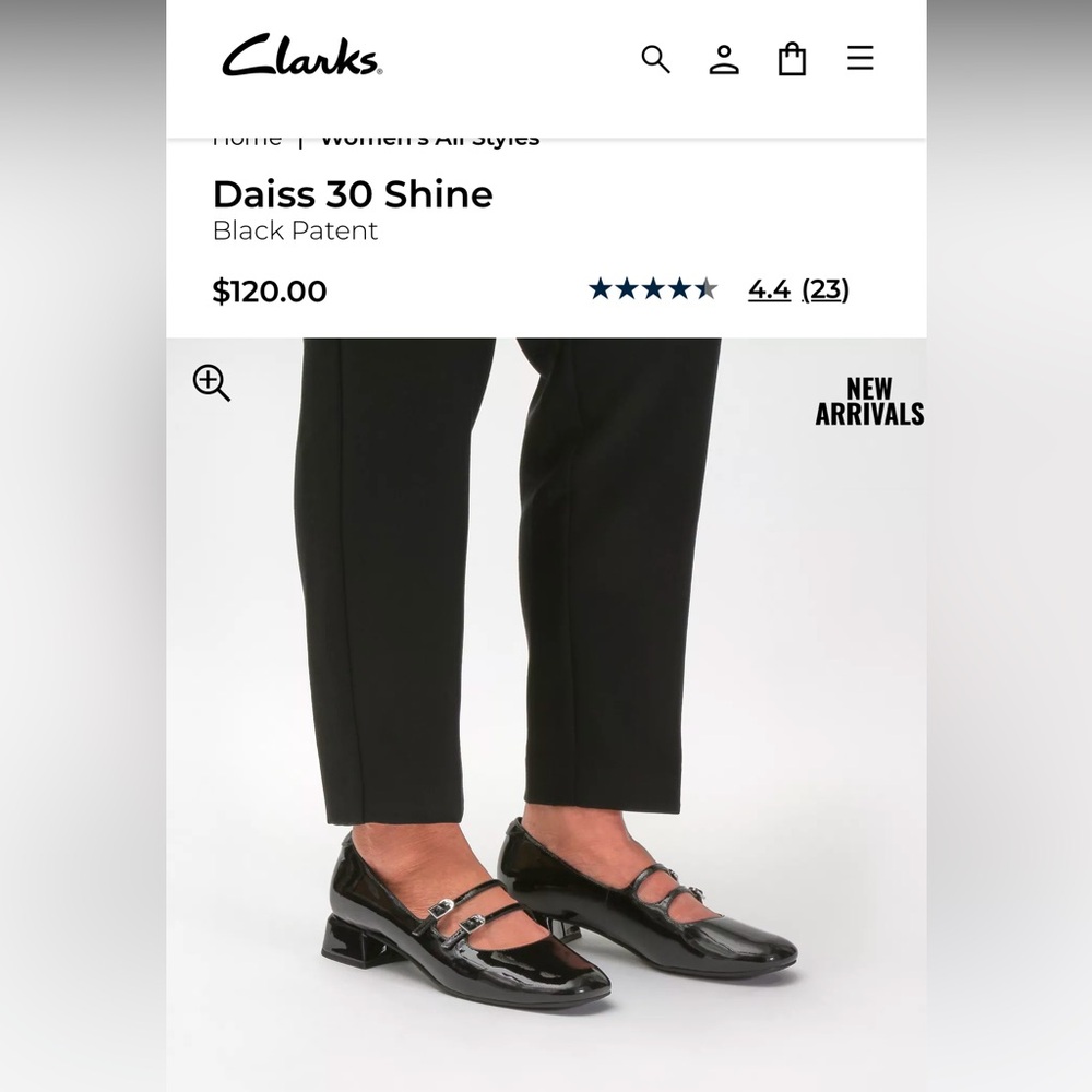 Clarks Daiss 30 Shine Black Patent Women's Shoes